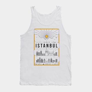 Istanbul Minimal Lineal Poster Tank Top